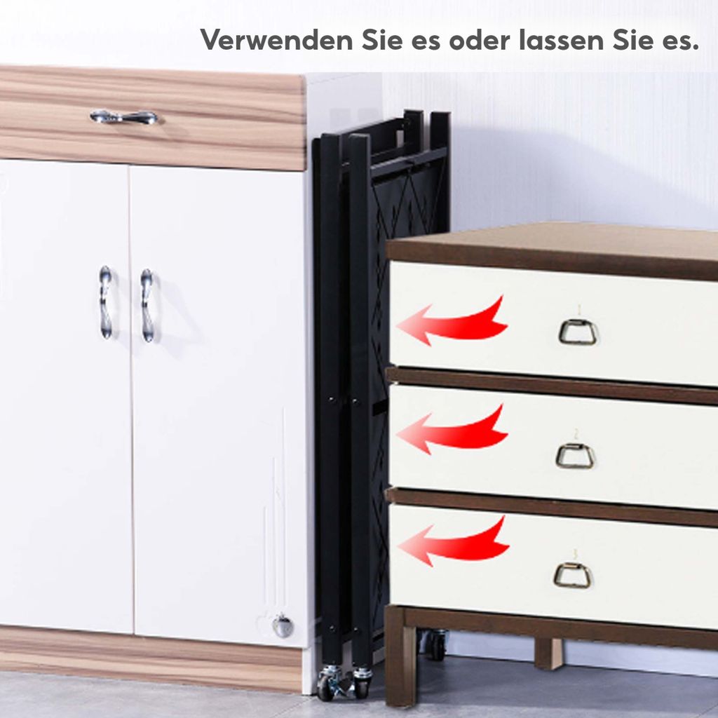 Servierwagen, Standregal, Küchenregal auf Rollen, 4 Produktbild 7