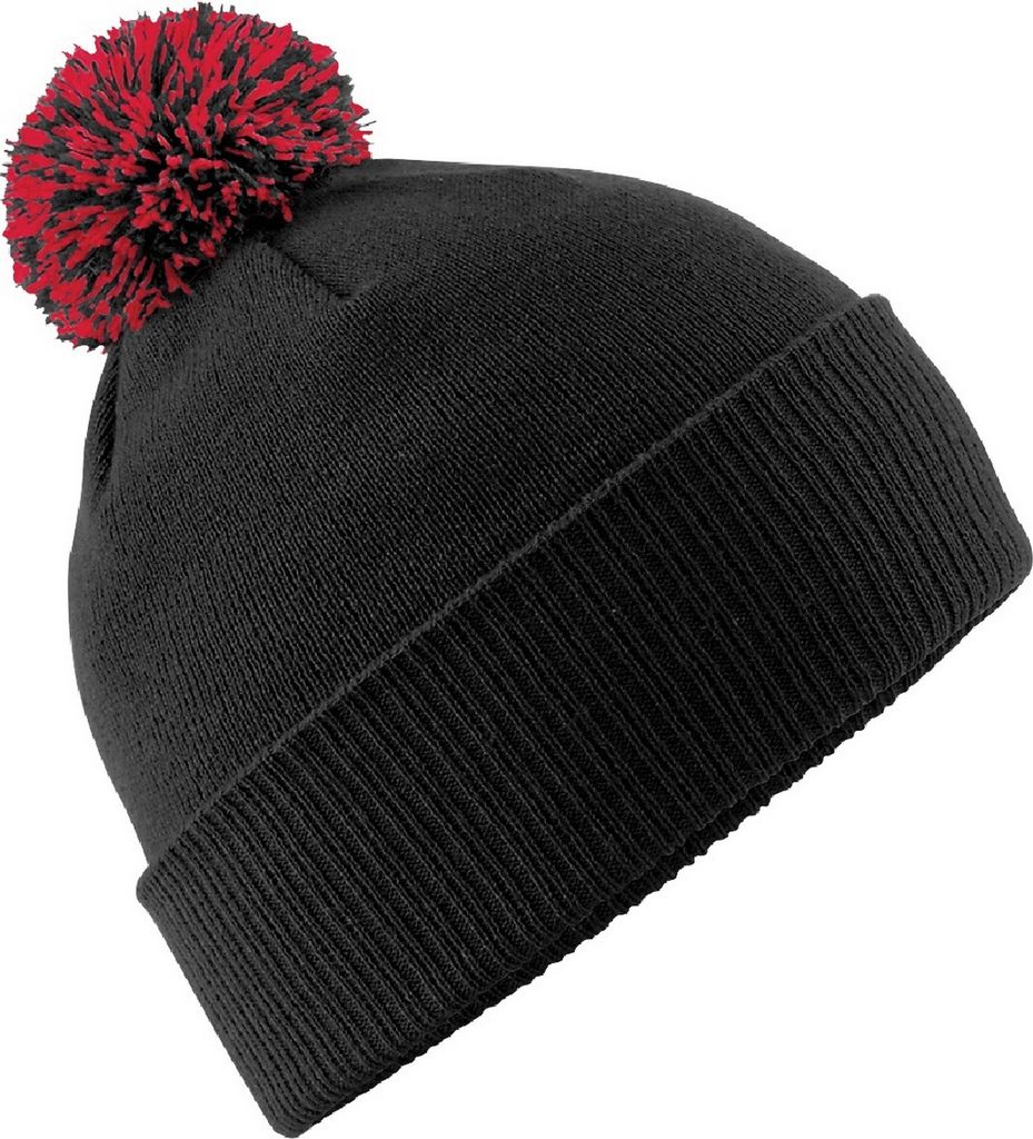 Beechfield - Mütze für Herren/Damen Uni BC4657 (Einheitsgröße) (Schwarz/Rot)