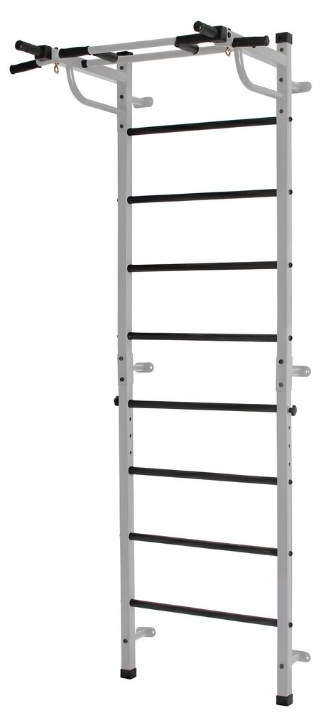 Sprossenwand Kraft Light mit Klimmzugstange – Wandmontage, bis 250 kg, Heimfitness Training