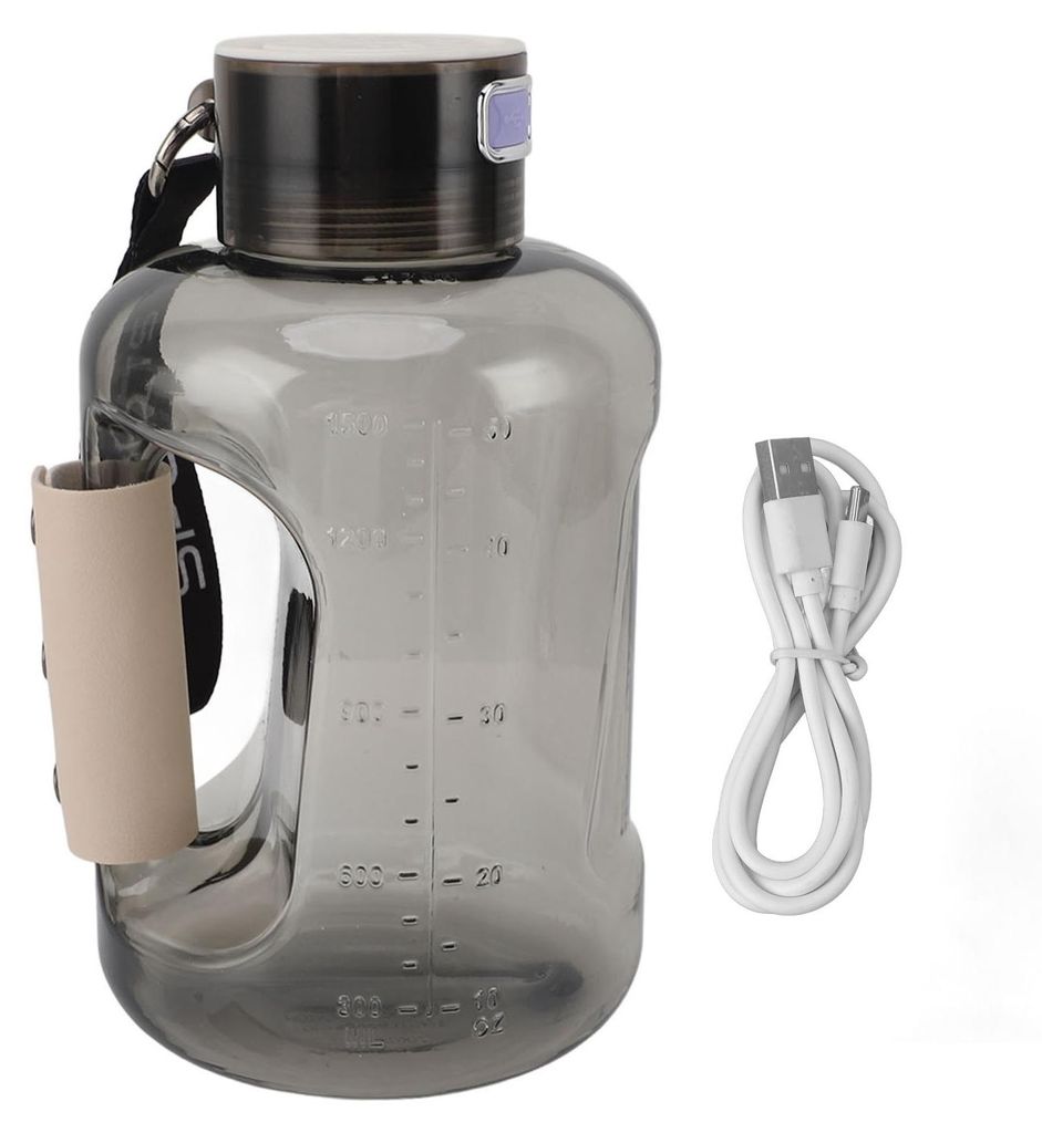 Wasserstoff-Wasserflasche, 1,5 l, hohe Kapazität, SPE, PEM-Technologie, Wasserionisator, Generator, Ionisator, Ascheschwarz