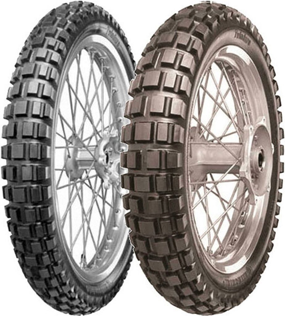 Paar Motorradreifen Continental 110/80-19 59Q + 4.10/ -18 66P Tkc80 M+S