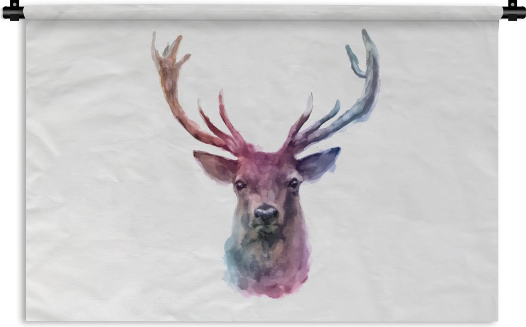 MuchoWow Wandteppich Wandbehang Rotwild - Farbe - Farben 60x40 cm Tapisserie Dekoration Wandtuch - Wanddekorationen