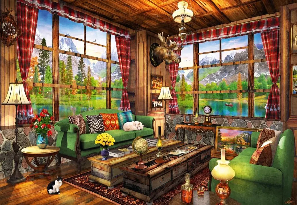 Puzzle 1000 pièces Paysage Mount Cabin View par Bluebird Puzzles