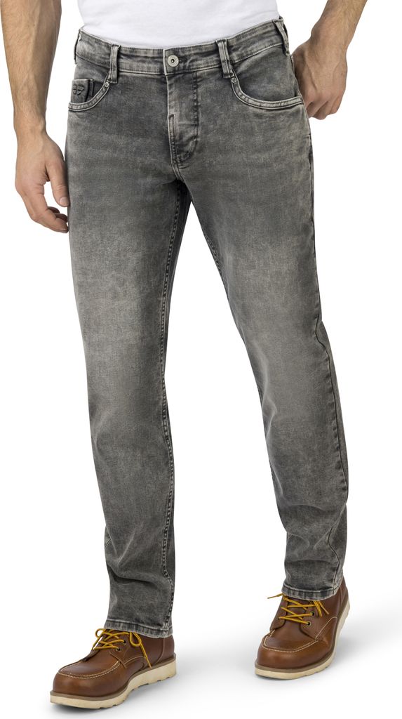 HERO by John Medoox BAXTER DENIM Herren 5-Pocket-Jeans Relaxed Fit W33 / L32 grey wash