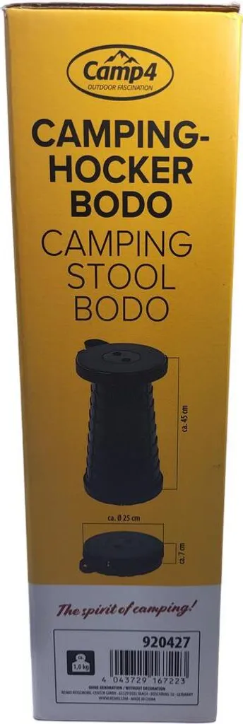 Tabouret de camping Camp4 Bodo pliable pour camping-car et extérieur