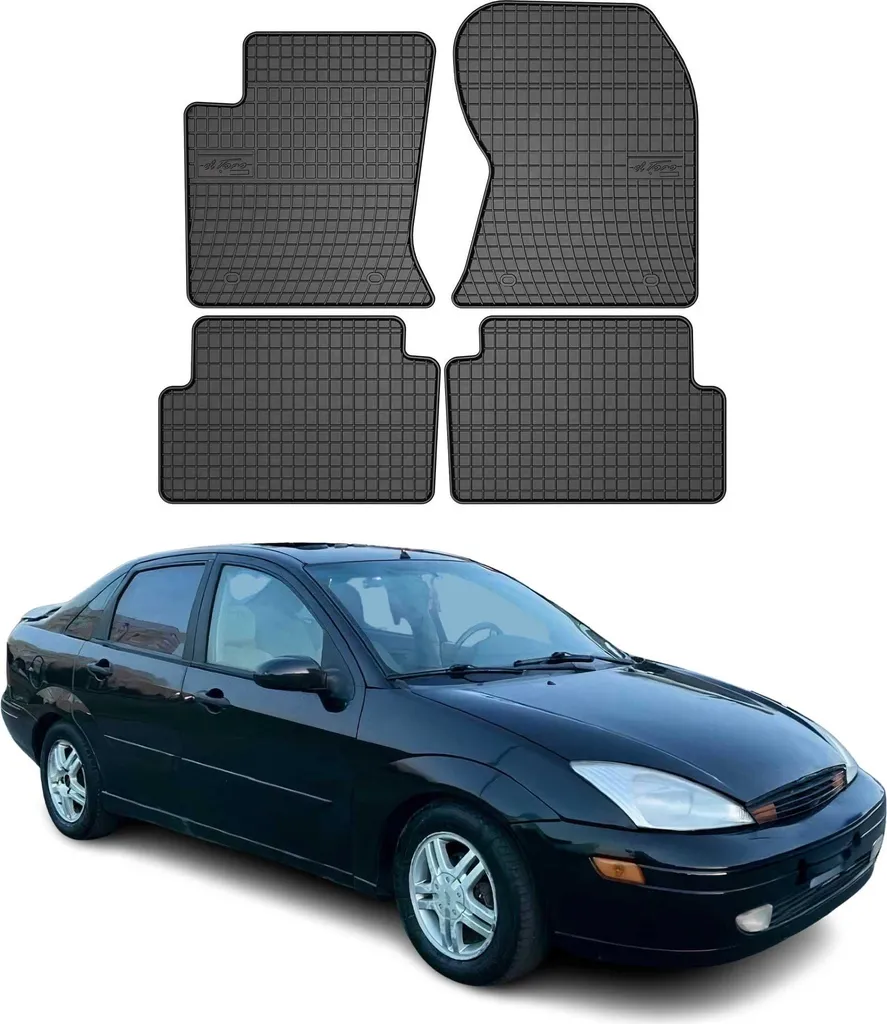Tappetini Gomma Ford Focus MK1 1998-2004 - Set 4 Pezzi su Misura - 1