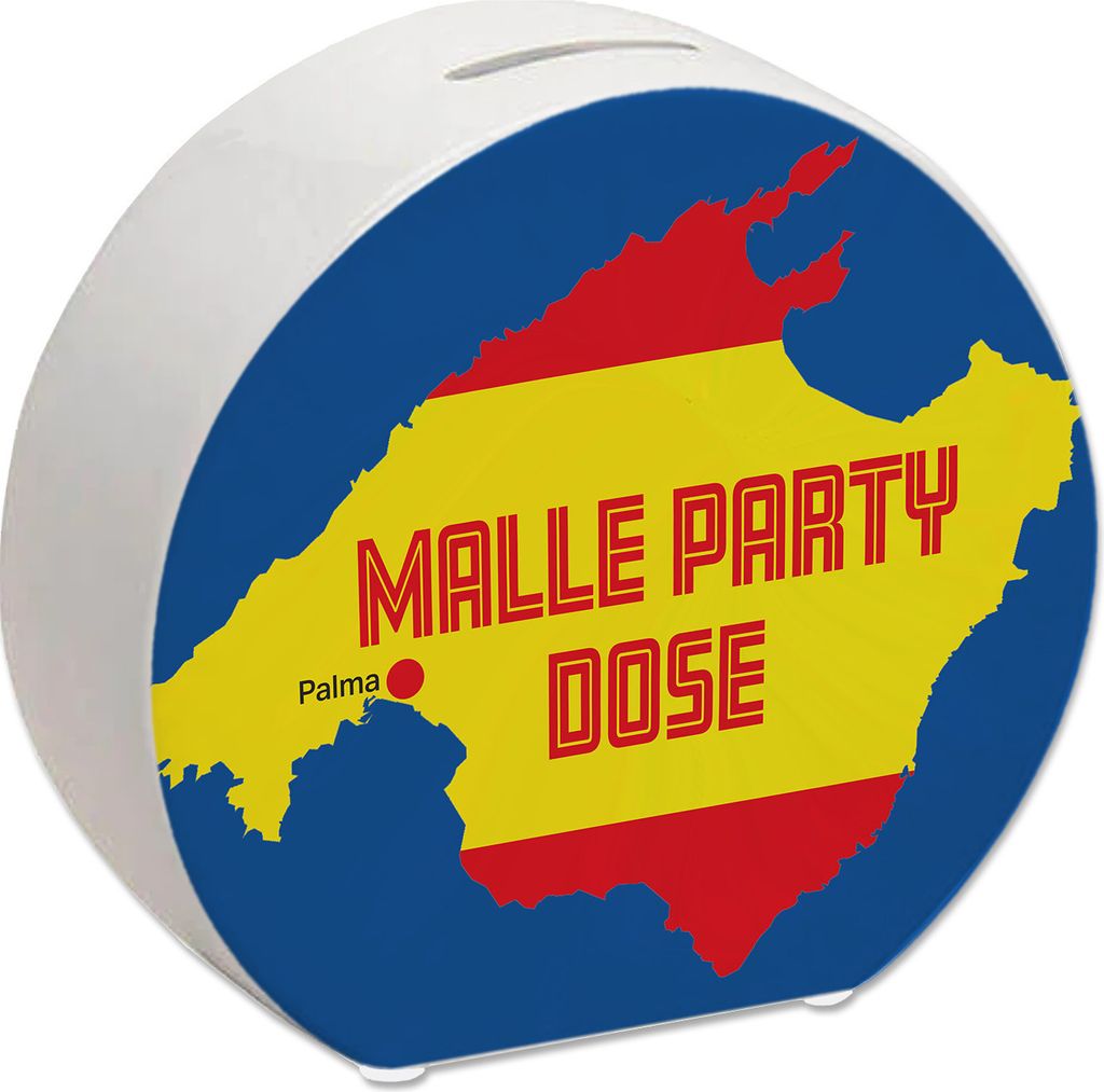 Malle Party Spardose mit Mallorca Motiv
