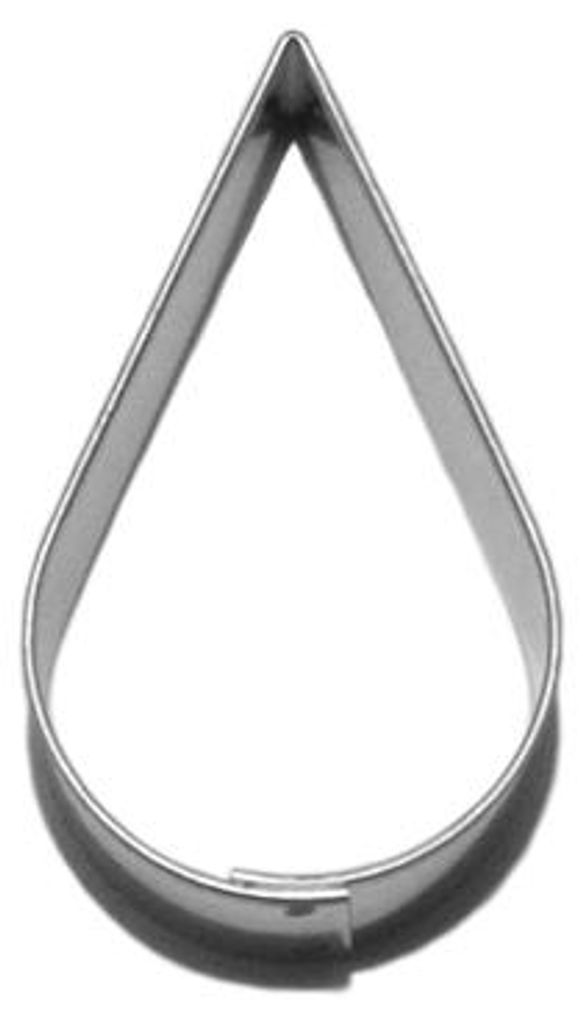 Uitsteekvorm, druppelvorm, glad, 45 x 27 mm Productafbeelding 