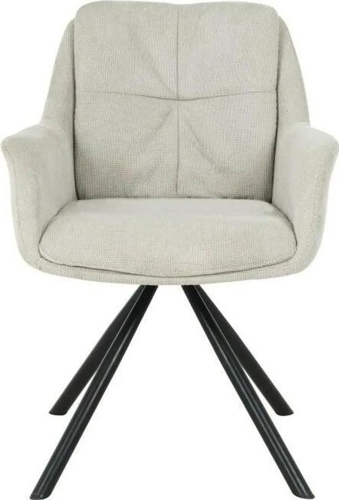 Chaise de Salon Design Beige HELIX - Siège Confortable Style Moderne