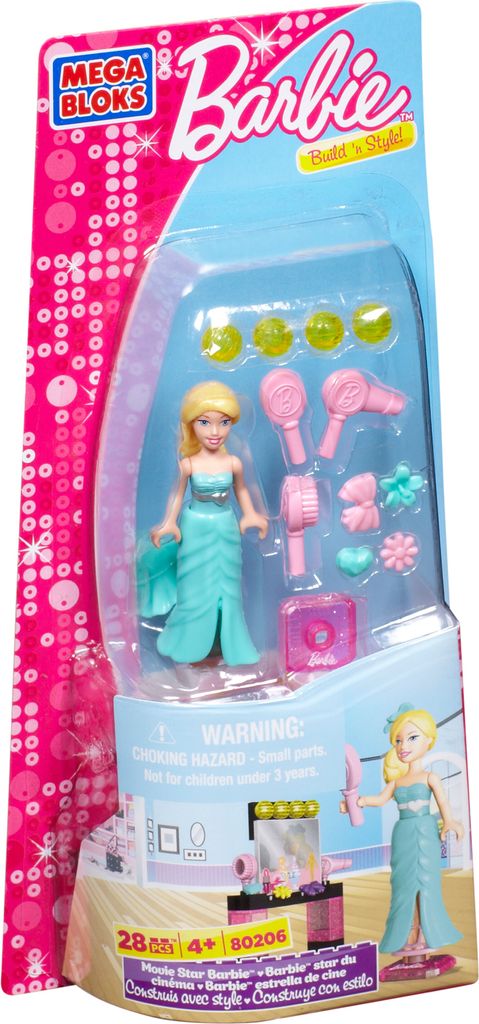 MEGA BLOKS - BARBIE - MOVIE STAR (28 Teile) ( 20 x 10,5 x 4cm ) ( 0,065KG )