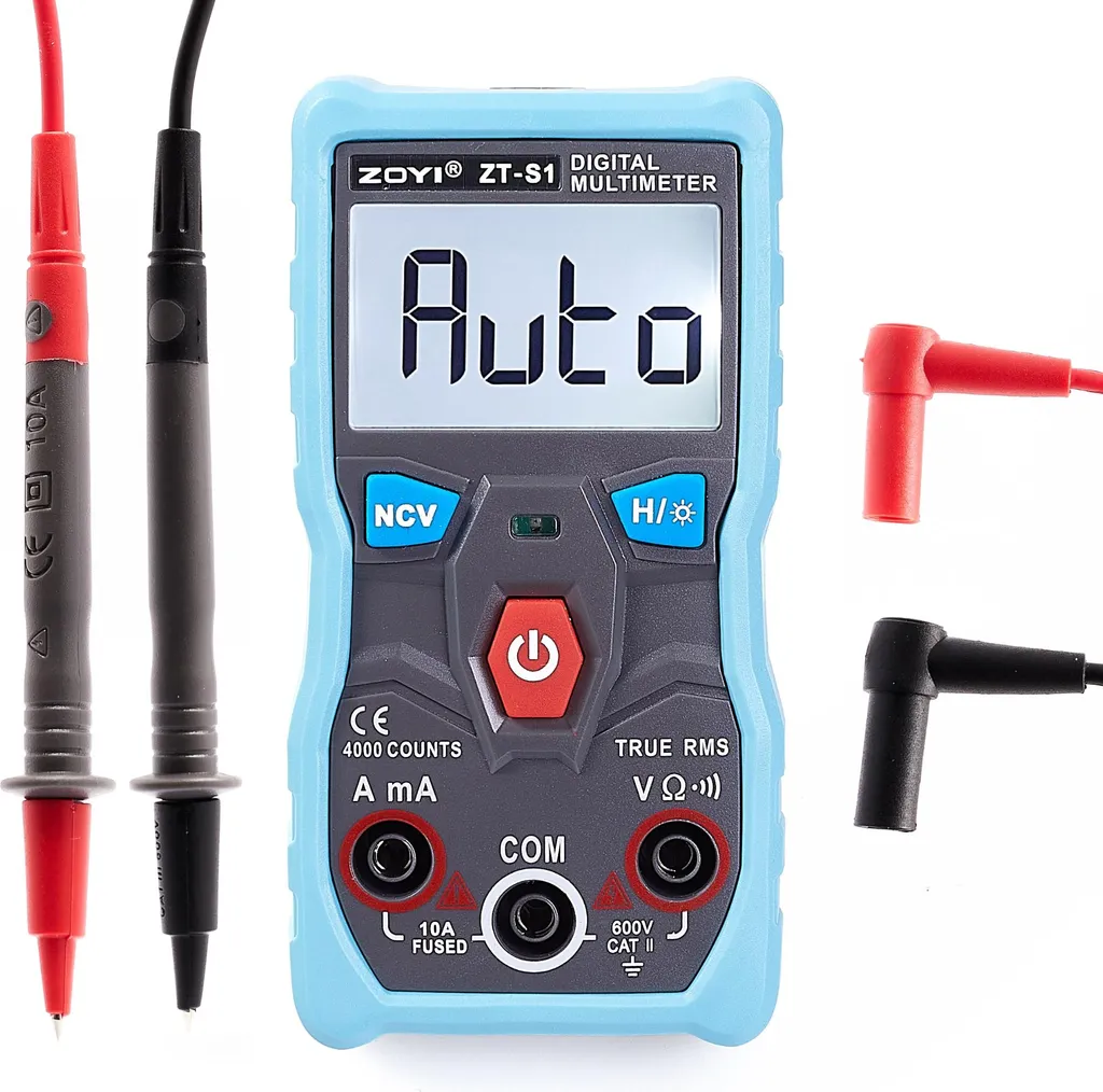 Testeur Électrique Intelligent ZT-S1 avec Écran LCD et Lampe de Poche LED