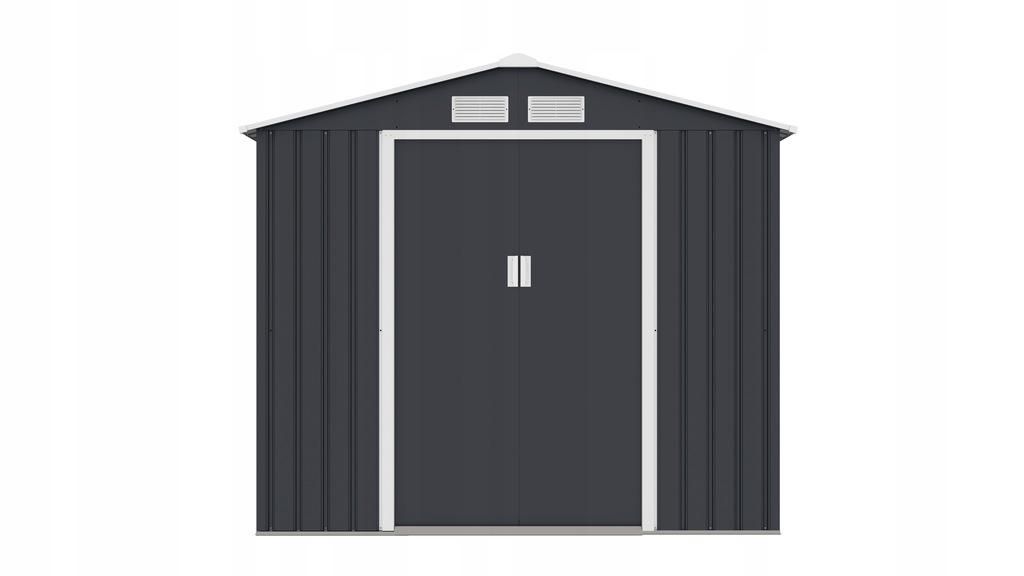 Domek Narzędziowy Ogrodowy Garaż Metalowy 213x127x185cm M-A Zdjęcie produktu 