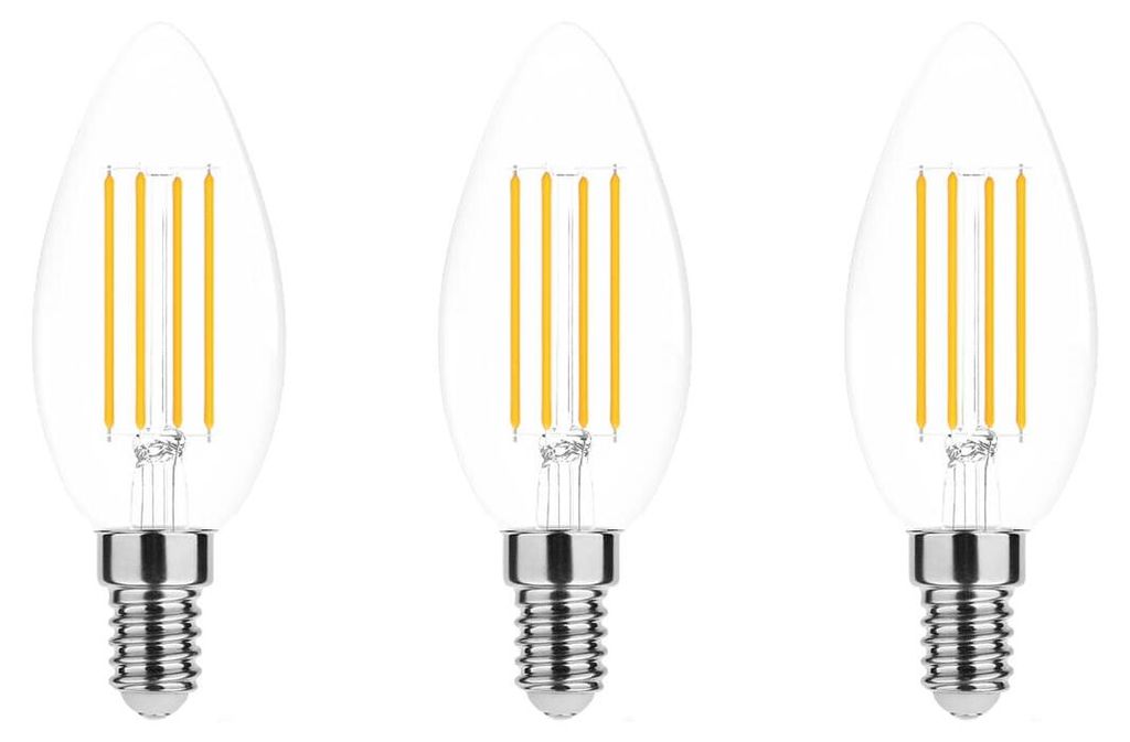 Modee E14 LED Filamentlampe 7W 806lm 2700K Warmweiß 3 Stück