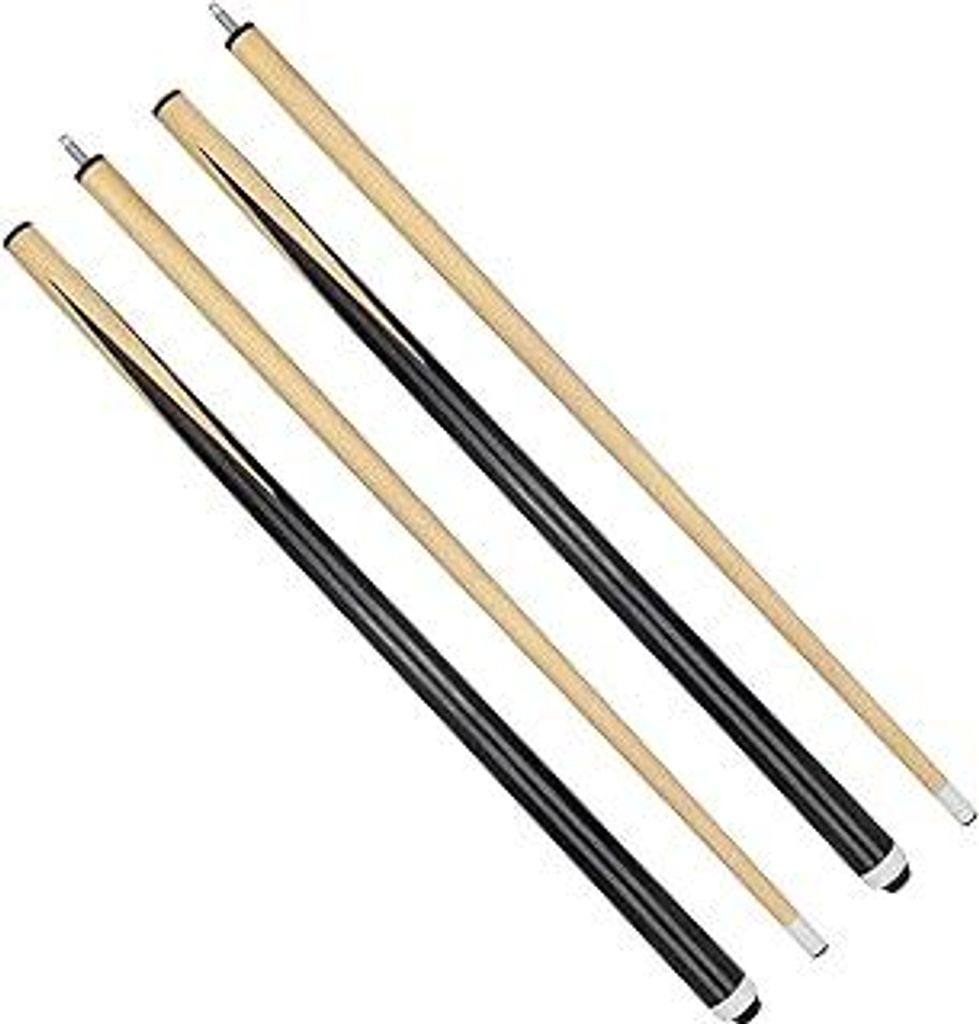 VANLAN Wooden Billiard House Cue Sticks Shorty Cues Pool Cues for Kids Hardwood Billiard Cue Sticks 13mm Glue-on Tips,Set of 2
