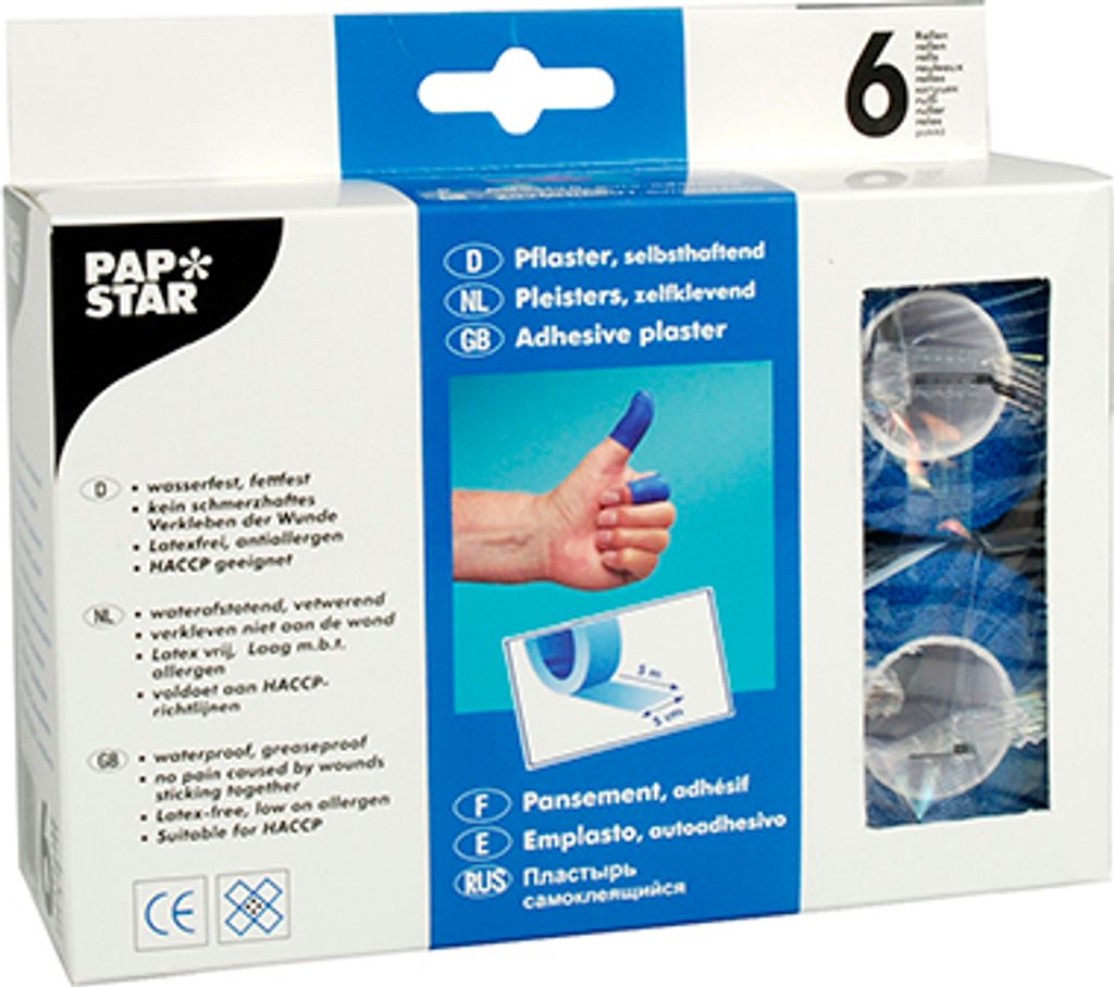 Lifemed Rollen Pflaster blau 5 x 5m 6 Stück 99050