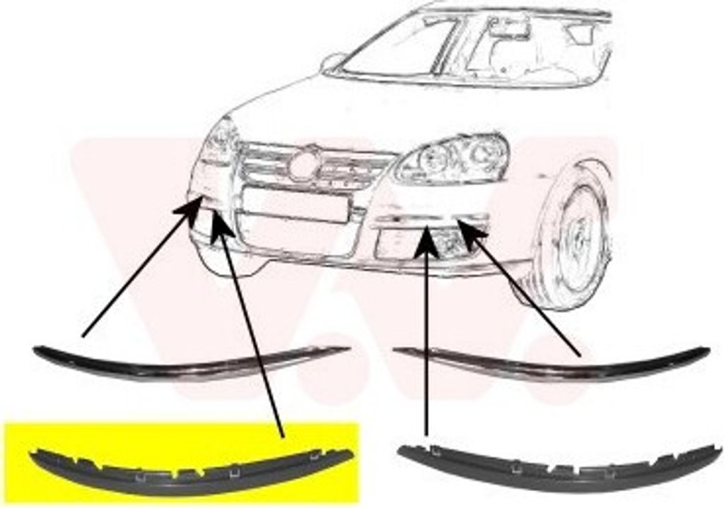 VAN WEZEL 5886482 Stoßstangen-Abdeckung Vorne Rechts für VW Golf V Variant (1K5) Jetta Mk5 (1K)