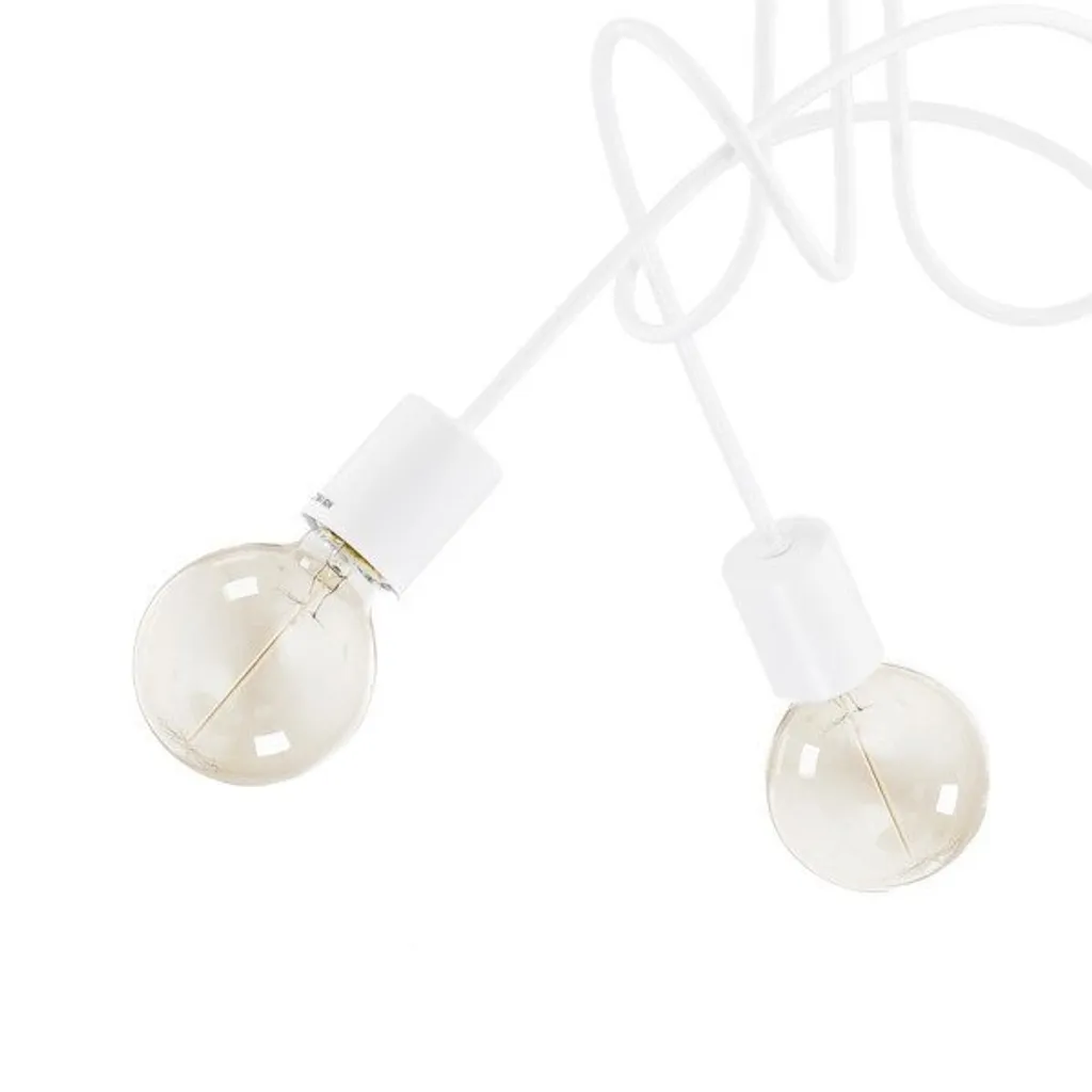 Lustre 3 branches E27 Tango blanc en métal durable - Dimensions 41x48x48