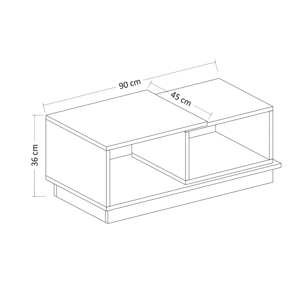 Table Basse Anthracite 90x45 cm Finition Mate Durable Skye Decor Concept - 7