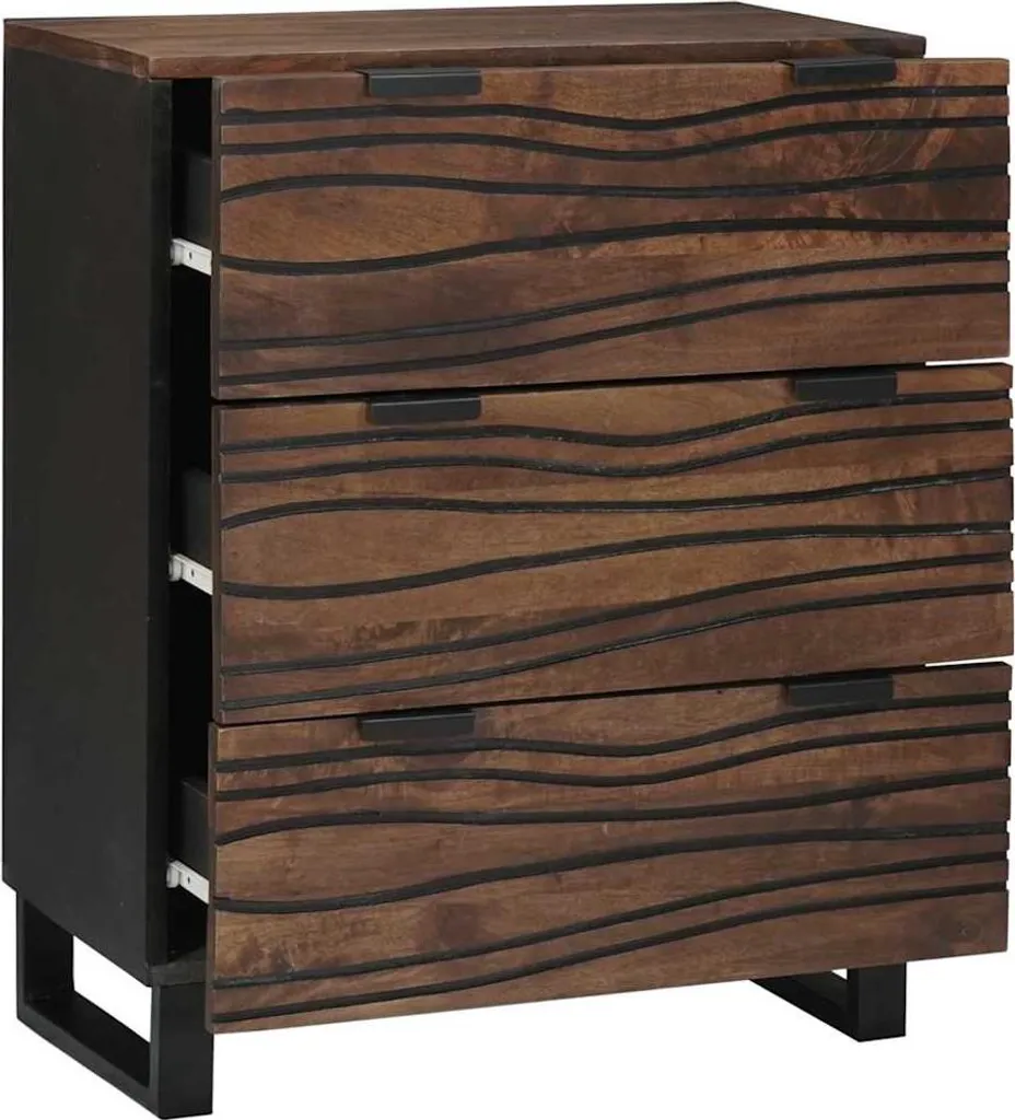 vidaXL Credenza Marrone 60x33,5x75 cm Legno Massiccio Mango | Mobili Rustici