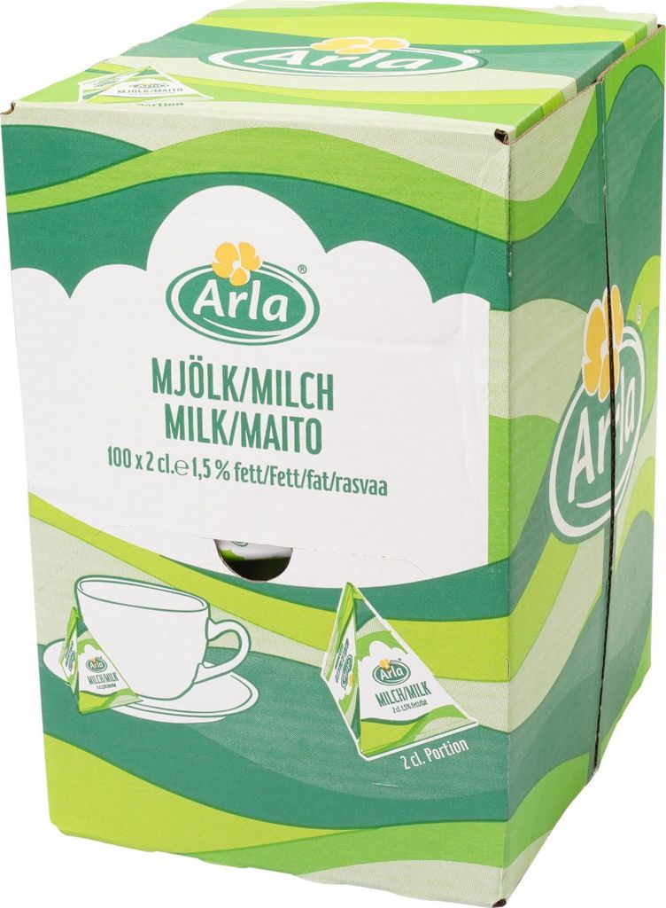 Arla Milch Portionen 1,5% Fett 100x2cl Kaffeemilch (1er Pack)