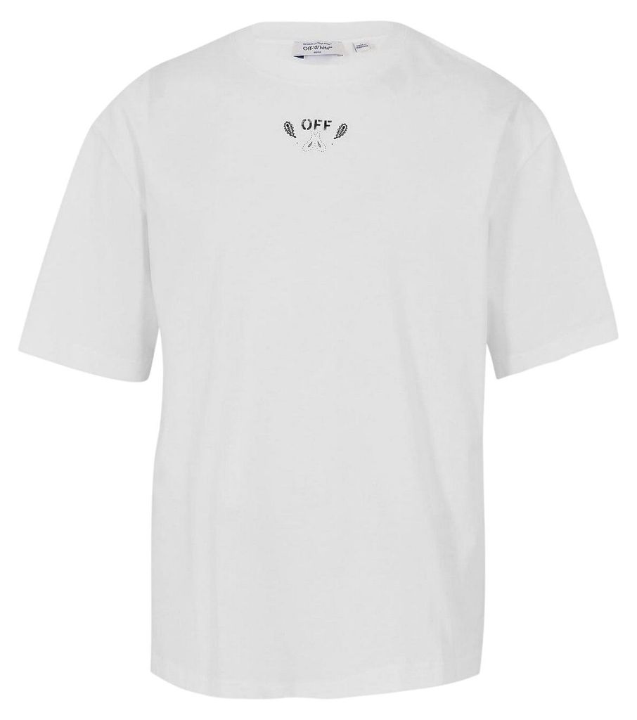 Off White - T-Shirt für Herren, Baumwolle GT17649 (XS) (Weiß/Schwarz)