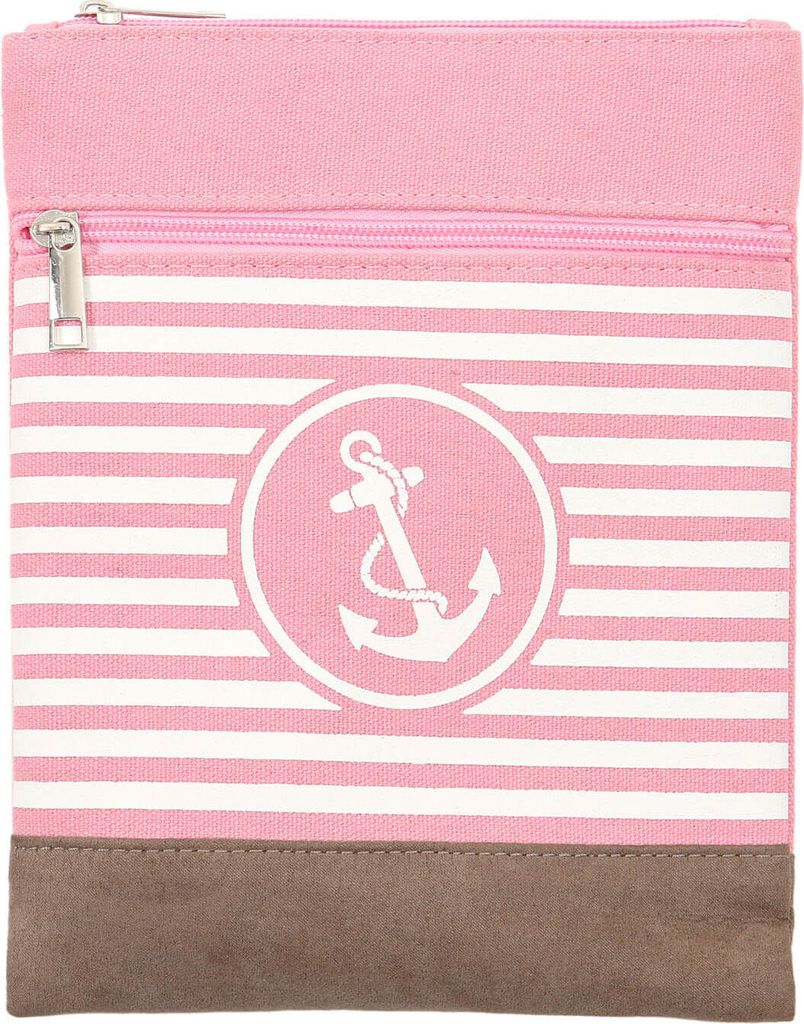 Leoberg Crossbag Tasche in verschiedenen Farben und Designs - Schultertasche aus Baumwolle in 302169-Rosa-6