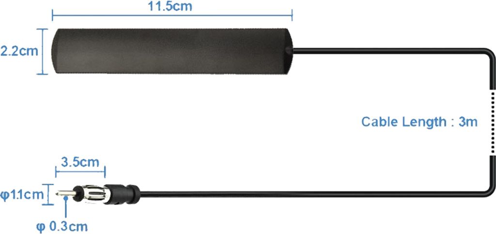 F72 Bolwins 3m Uni Kfz Auto Radioantenne FM Radio Antenne Produktbild 3