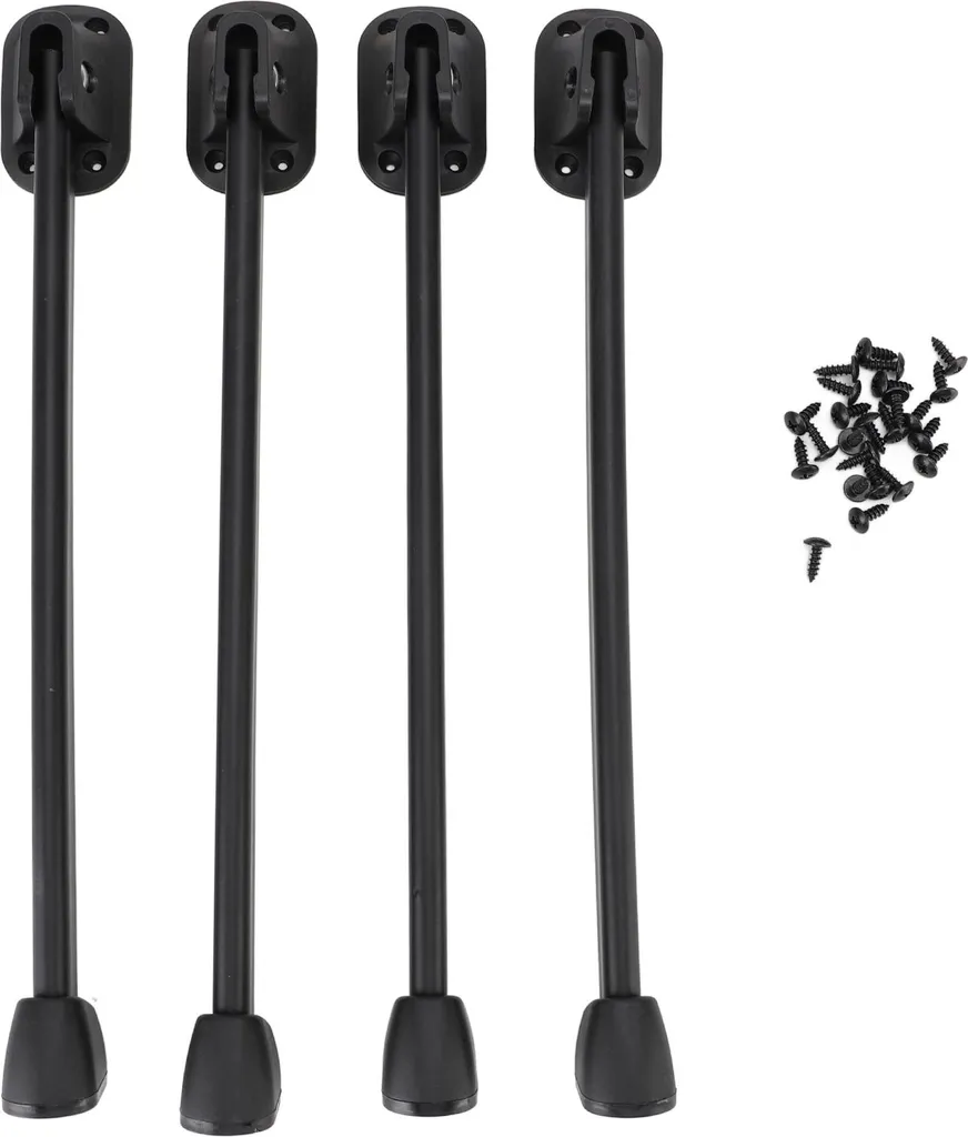 Pied de Table Basse Pliable Noir 30 cm - Lot de 4 Supports Meubles