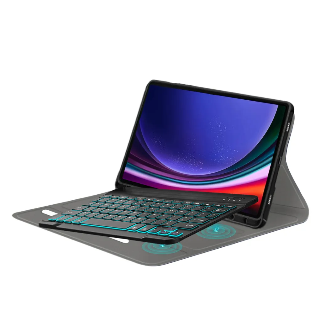 Coque Clavier QWERTY et Support Stylet pour Samsung Galaxy Tab S9 Plus - 2