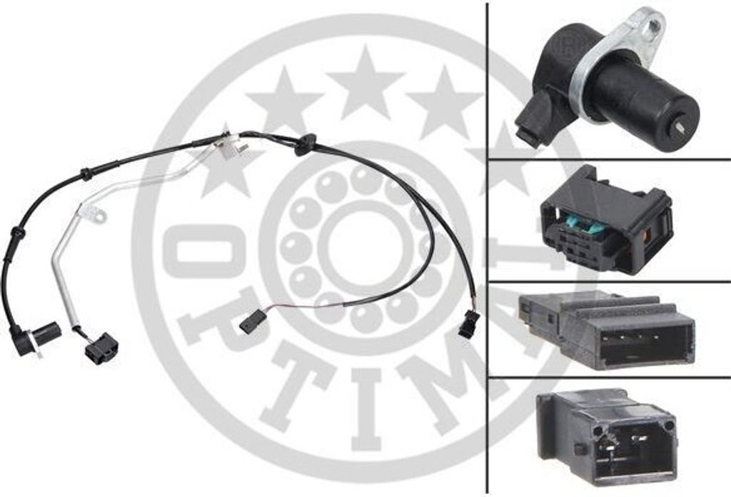 OPTIMAL ABS Sensor Raddrehzahl Hinten Links für AUDI A4 Produktbild 