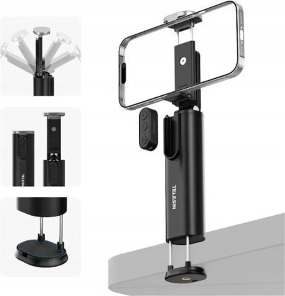 Support de téléphone de voyage Telesin Pilot avec pince et batterie 5V