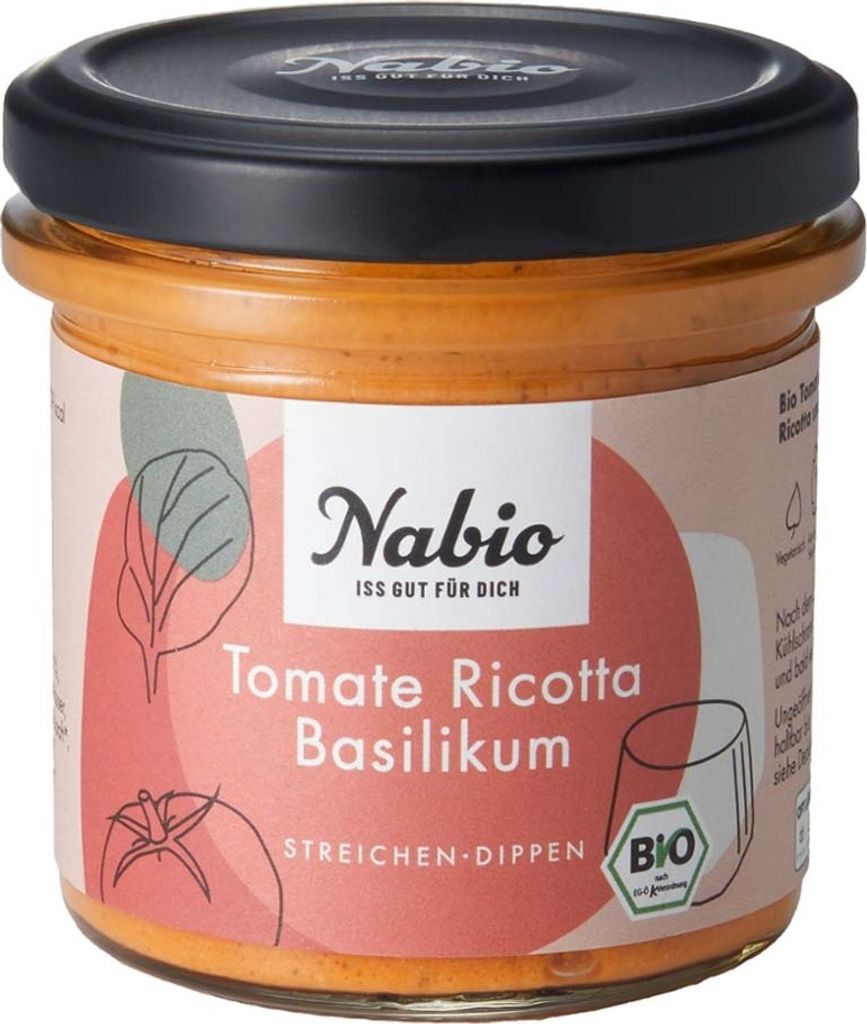 Nabio Aufstrich Tomate Ricotta Basilikum (135 g) Produktbild 