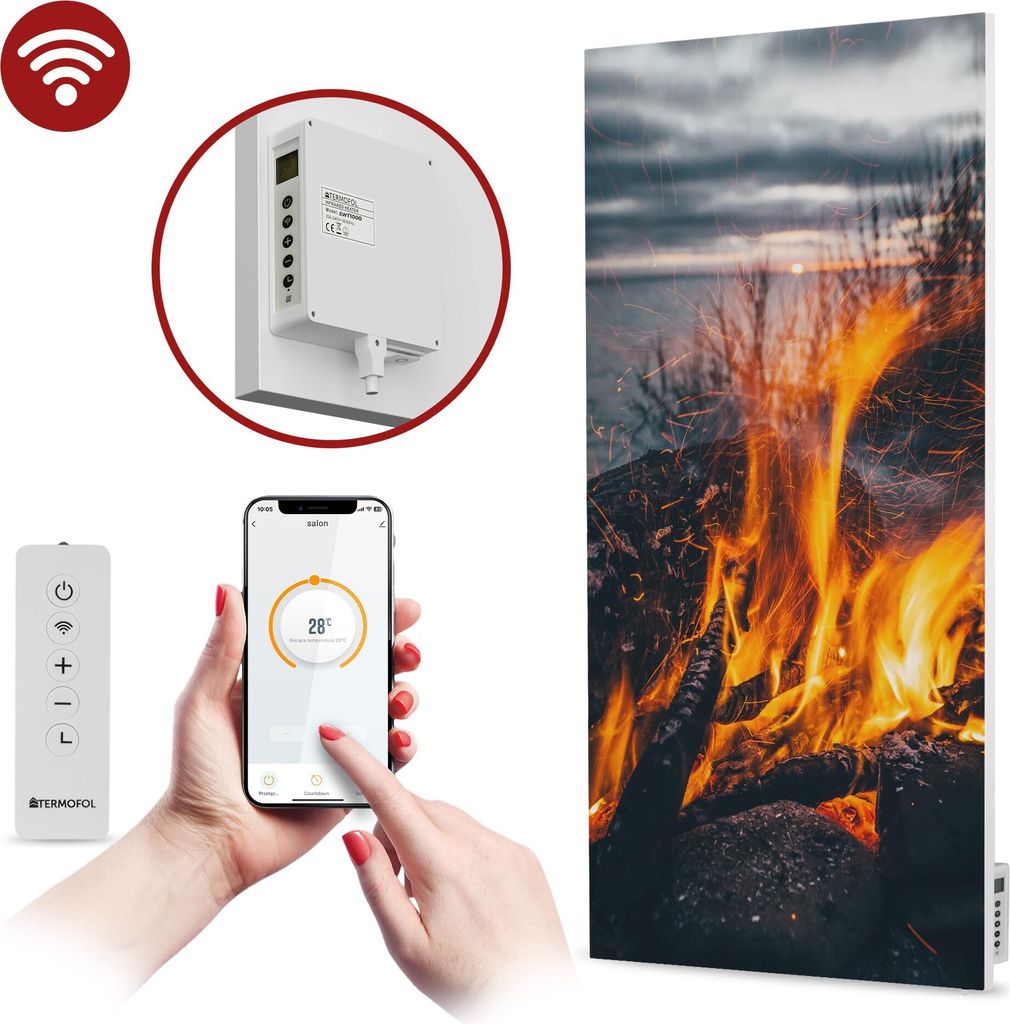 Termofol TF-SWT Infrarot Wandheizung - Wandheizung Elektrisch - Feuer5 - 700W - 60x120 cm