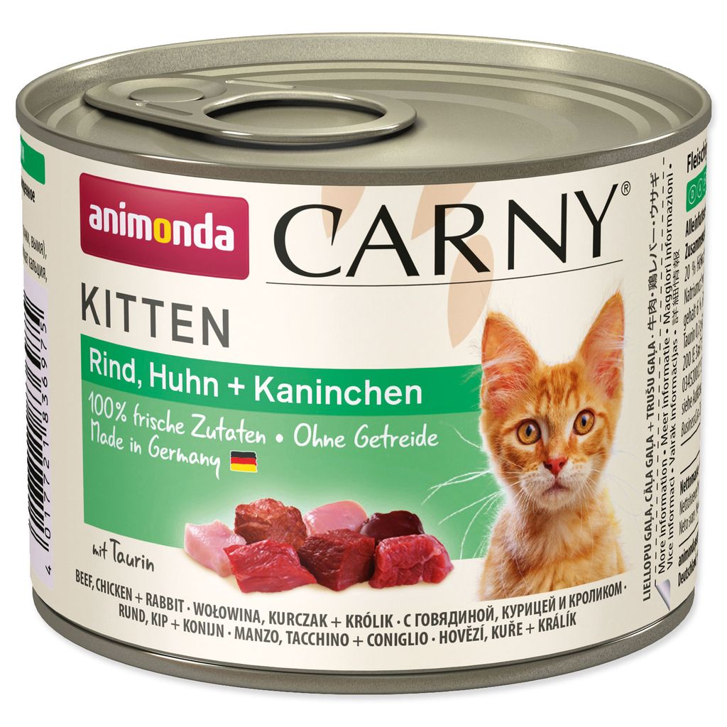 Animonda Carny Cat - Dose Kitten Rind, Huhn & Kaninchen 200gx12