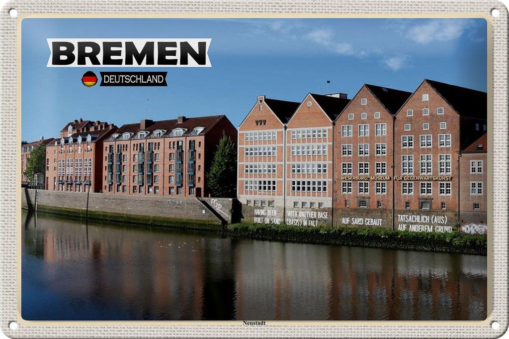 Blechschild Städte Bremen Deutschland Neustadt 30x20cm