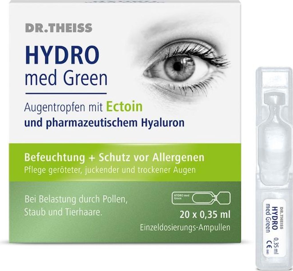 Dr.Theiss Hydro med Green Augentro.Einzeldos.Amp. 20X0.35 Produktbild 