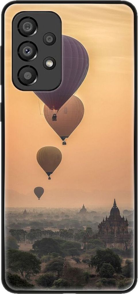 König Design Hülle kompatibel mit Samsung Galaxy A33 5G Kunststoff Soft Handyhülle - Handy Case Heißluftballons