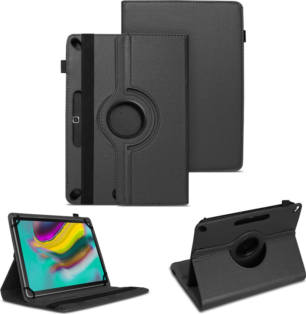 Tasche für Samsung Galaxy Tab S5e Hülle Tablet Schutzhülle Cover Case DrehbarFarben:Schwarz