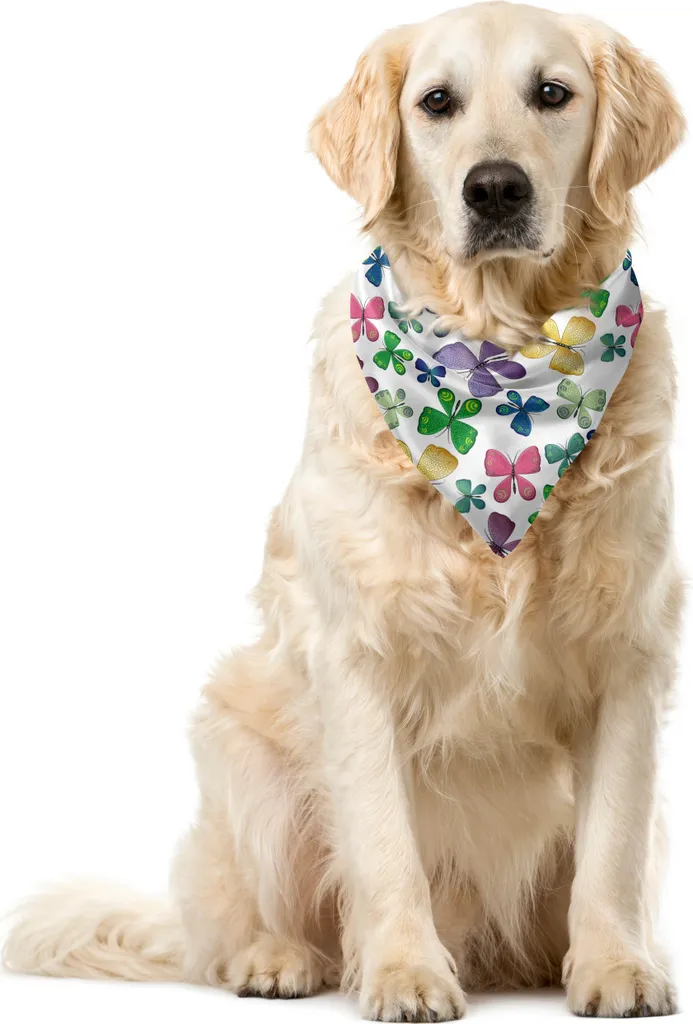 Bandana per Cani ABAKUHAUS Farfalle Multicolore 40x40 - Accessorio Pet