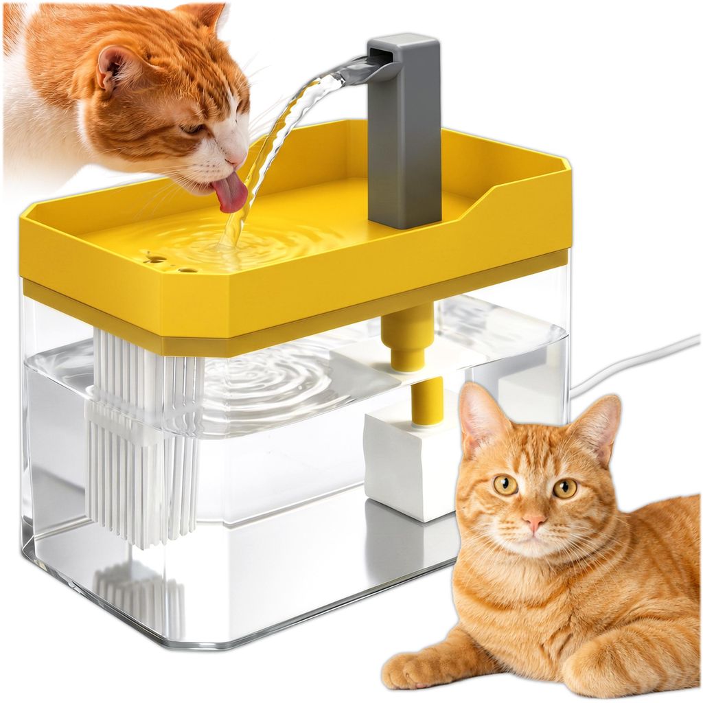 KRUMAD Kattenfontein 1,5L, drinkfontein voor katten, Productafbeelding  AI-gegenereerde afbeelding