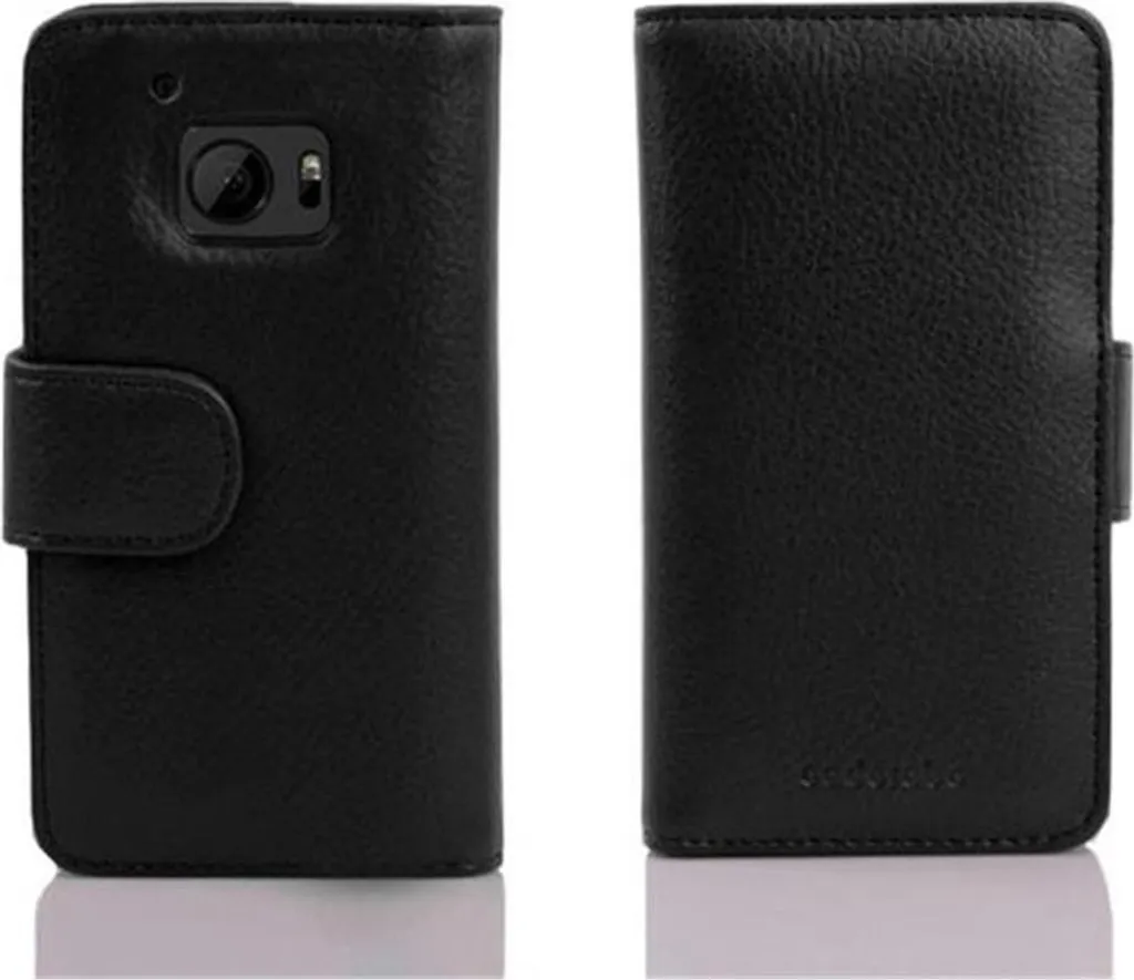 Cadorabo custodia per HTC ONE M10 in nero cover posteriore cellulare protettiva cover libro custodia libretto slot per schede - 3