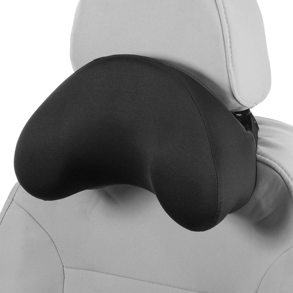 Auto Kopfstützenkissen Ergonomisches Bequemes Nackenkissen Nackenstützkissen Polyester, Memory Foam Verstellbare Breite Schwarz 1 Stk. für Autof...