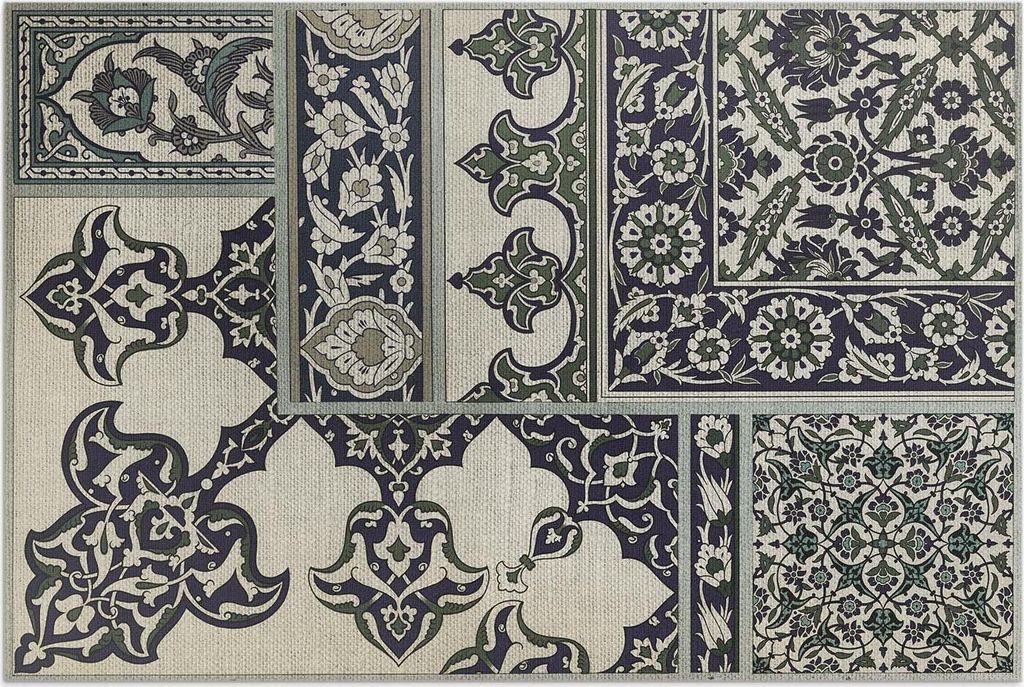 Patchwork von Albert Racinet – Vinylteppich – 150x225 cm – Outdoor Teppich – Terrasse – Wetterfest – Modern