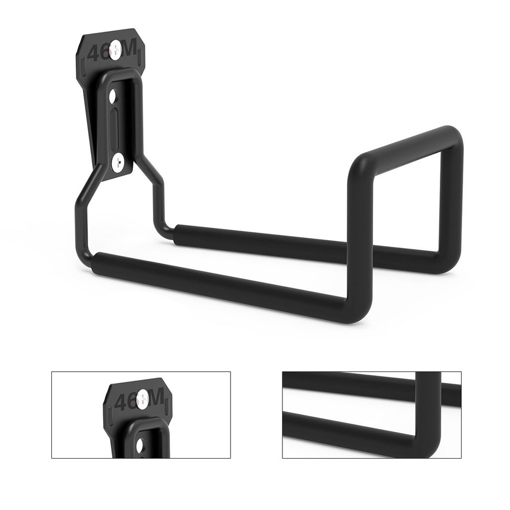 Garagenhaken, robuste Wandhaken aus Metall,Garage Aufbewahrungshaken,für Garten, Hof oder Lagerbedarf im Freien,Doppelhaken, schwarz