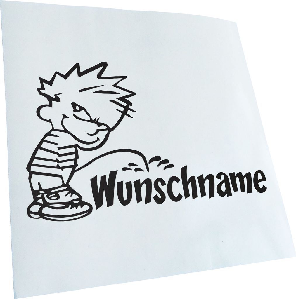 - Autoaufkleber - piss on Wunschname Aufkleber für Auto, Laptop, Fahrrad, LKW, Motorrad mehrfarbig JDM Decal Racing