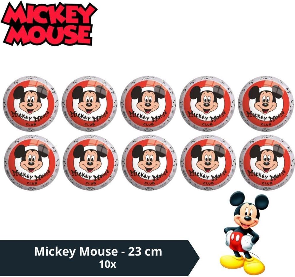 Ball - Vorteilspack - Micky Maus - 23 cm - 10 Stück