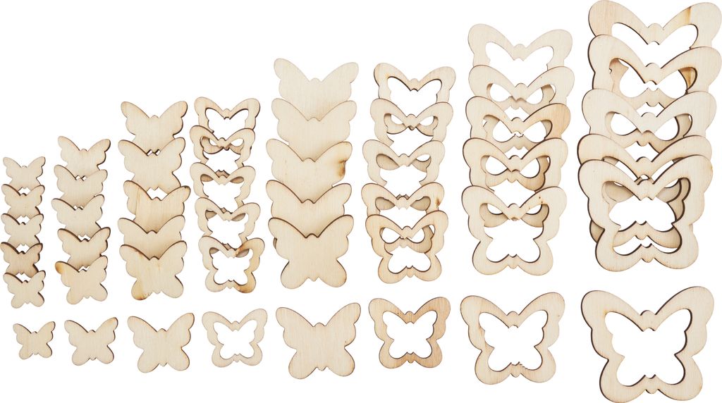 VBS Streuteile Schmetterling Yolli 48 Stk 1.5 bis 4.7 cm Bastelbedarf Dekoration