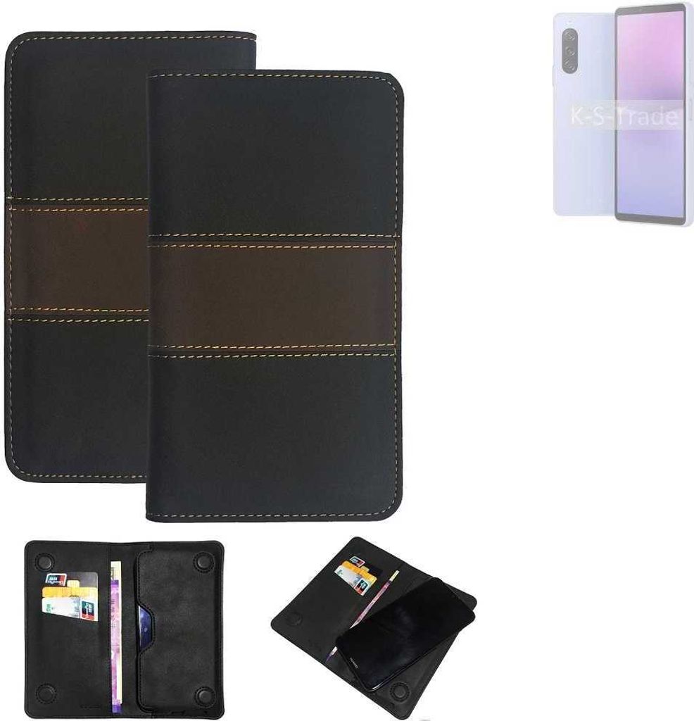 K-S-Trade Hülle Handyhülle kompatibel mit Sony Xperia 10 V Schutzhülle Walletcase Bookstyle Tasche Schutz Case Handytasche Wallet Cover Kunstleder