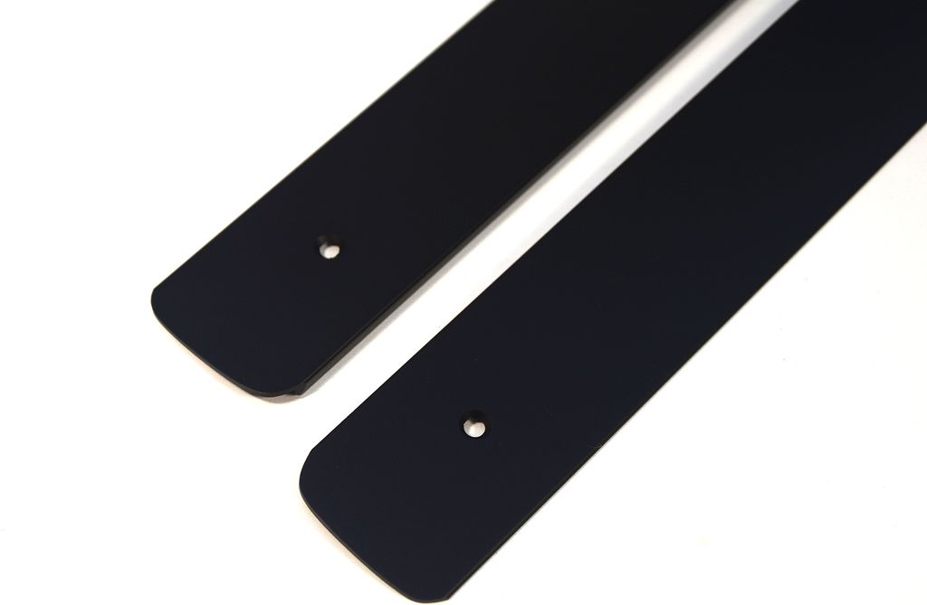 IHC Endleiste Winkelleiste Seiteleiste Arbeitsplatte Küche Schwarz 38mm Aluminium mit Schraubenlöcher Links+Rechts