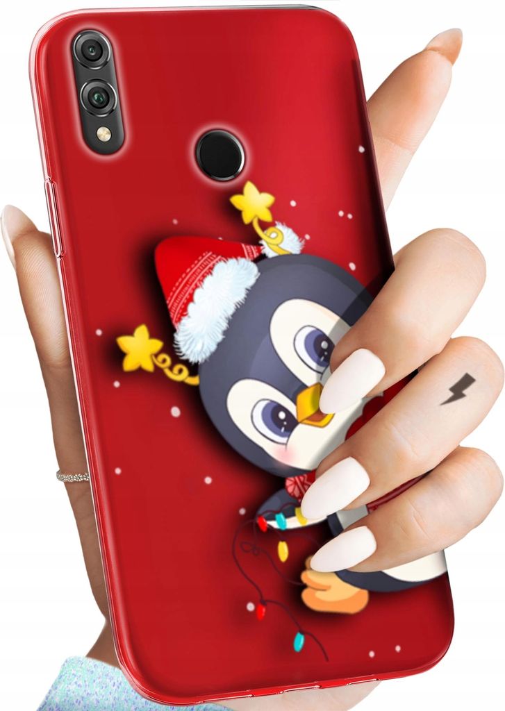 BEDRUCKTE HÜLLEN für HUAWEI HONOR 8X HANDYHÜLLEN HANDY SCHUTZ HÜLLE CASE SILIKON MUSTER WEIHNACHTEN SANTA CLAUS CHRISTMAS